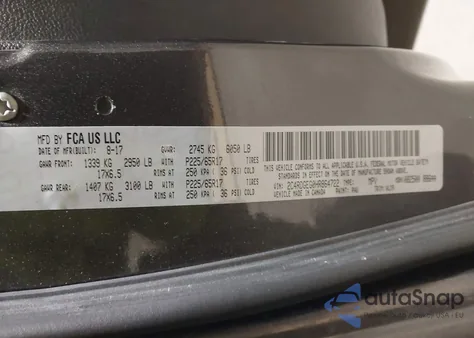 2017 Dodge Grand Caravan Gt z USA, uszkodzony, nr VIN 2C4RDGEG0HR864722